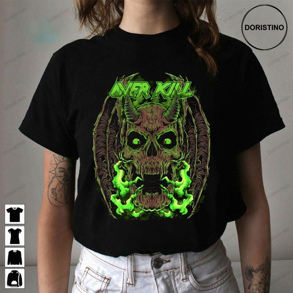 Devil Skull Over Kill Awesome Shirts